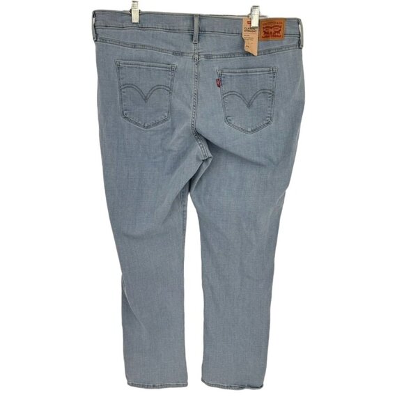 Levis Womens Classic Straight Mid Rise Jeans size 20W plus Denim lt wash new - Picture 15 of 16